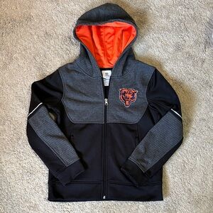 Youth Chicago Bears Black, Gray, and Orange Full-Zip Hoodie Jacket